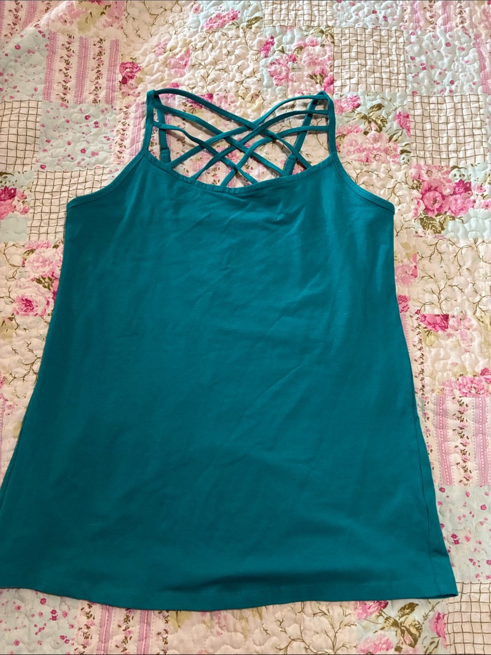 torrid Teal Crisscross Strap Camisole